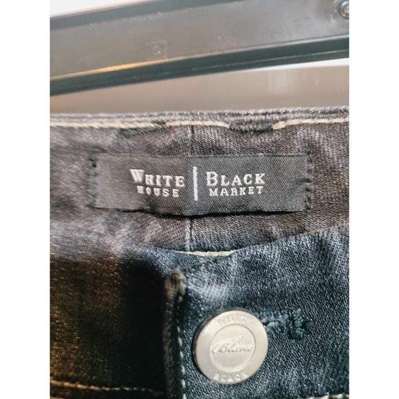 White House Black Market dark blue jeans boot cut woman size 00 - Picture 4 of 5
